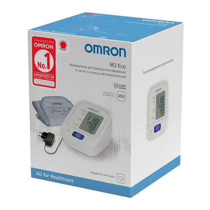 Фото товара Измеритель артериального давления и частоты пульса автоматический OMRON M2 Eco (ARU) с адаптером