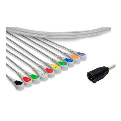 Фото товара Кабель ЭКГ 10-жильный (12 отведений) в комплекте ZOLL