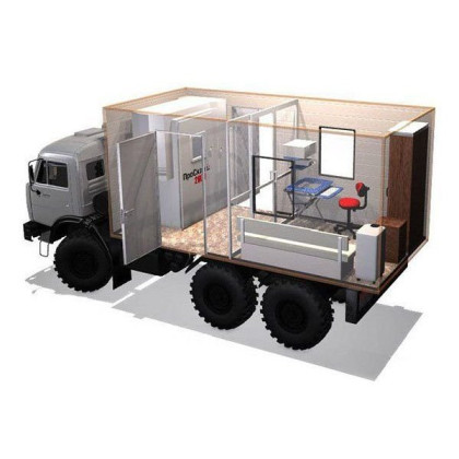 Кабинет рентгенографический подвижной с аппаратом рентгенографическим цифровым универсальным на базе КАМАЗ-4308 Фото товара Кабинет рентгенографический подвижной с аппаратом рентгенографическим цифровым универсальным на базе КАМАЗ-4308