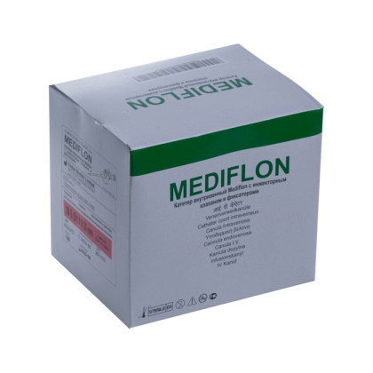 Катетер внутривенный INEKTA с инжекторным клапаном и фиксаторами Mediflon G20 №100, 100 шт Фото товара Катетер внутривенный INEKTA с инжекторным клапаном и фиксаторами Mediflon G20 №100, 100 шт