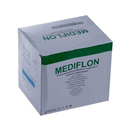 Катетер внутривенный INEKTA с инжекторным клапаном и фиксаторами Mediflon G22 №100, 100 шт Фото товара Катетер внутривенный INEKTA с инжекторным клапаном и фиксаторами Mediflon G22 №100, 100 шт