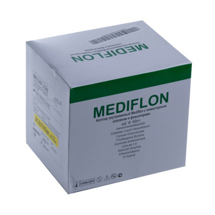 Катетер внутривенный INEKTA с инжекторным клапаном и фиксаторами Mediflon G24 №100, 100 шт Фото товара Катетер внутривенный INEKTA с инжекторным клапаном и фиксаторами Mediflon G24 №100, 100 шт