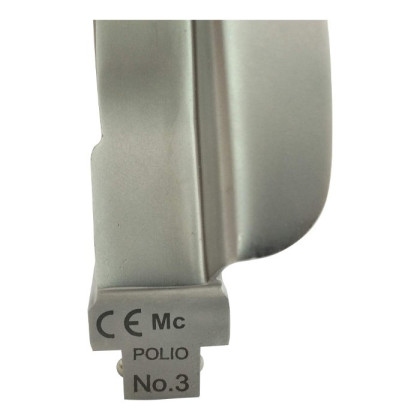 Клинок Polio Macintosh №3 С изогнутый для сложных интубаций KaWe Фото товара Клинок Polio Macintosh №3 С изогнутый для сложных интубаций KaWe