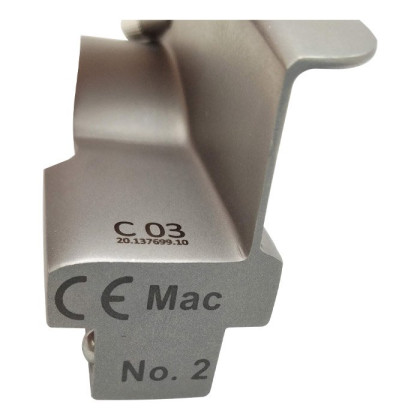 Фото товара Клинок ларингоскопа Macintosh №2 C изогнутый (длина/высота, 112/20 мм) KaWe