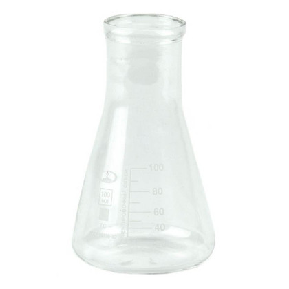 Колба лабораторная стеклянная коническая КН-2-100-34 Фото товара Колба лабораторная стеклянная коническая КН-2-100-34