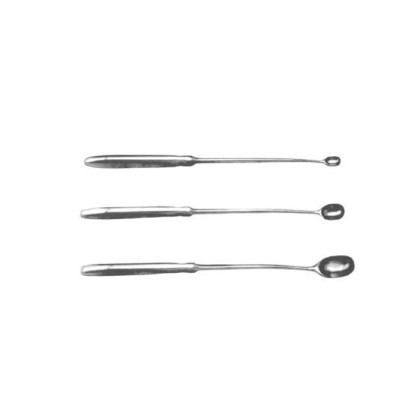 Фото товара Комплект ложек нейрохирургических овальных жестких острых