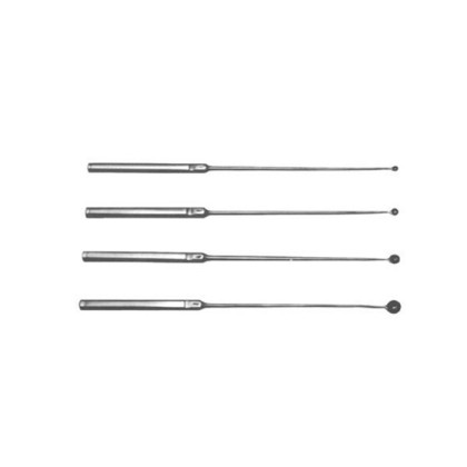 Комплект ложек нейрохирургических острых круглых односторонних Фото товара Комплект ложек нейрохирургических острых круглых односторонних