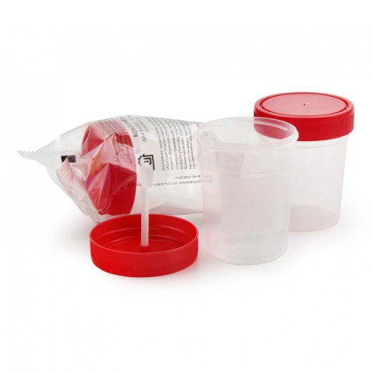 Контейнер для биопроб 120 мл полимерный стерильный, без шпателя Фото товара Контейнер для биопроб 120 мл полимерный стерильный, без шпателя