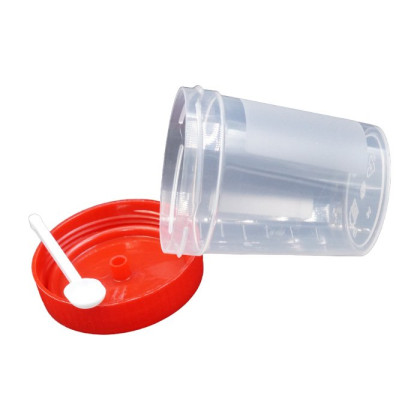 Контейнер для биопроб 60 мл. полимерный со шпателем стерильный Фото товара Контейнер для биопроб 60 мл. полимерный со шпателем стерильный