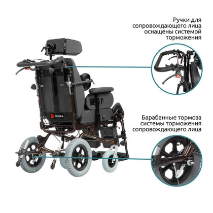 Кресло-коляска инвалидная механическая Ortonica Luxe 200 Фото товара Кресло-коляска инвалидная механическая Ortonica Luxe 200
