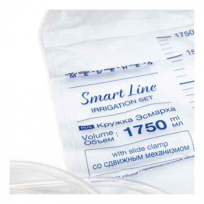 Кружка Эсмарха MEDEREN объемом 1750 мл Smart Line со сдвижным механизмом Фото товара Кружка Эсмарха MEDEREN объемом 1750 мл Smart Line со сдвижным механизмом