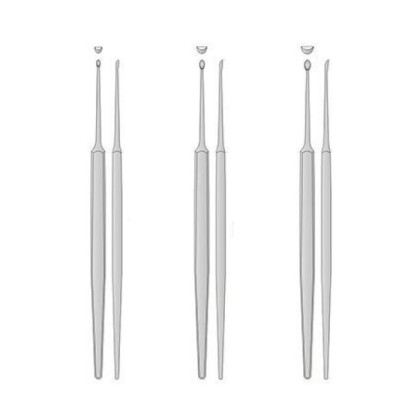 Фото товара Кюретка глазная ложечная № 1, 2, 3 (комплект)