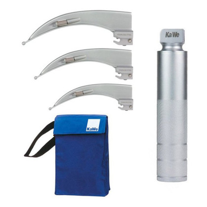 Фото товара Ларингоскоп с набором клинков для взрослых (на батарейках, лампочка вакумная)