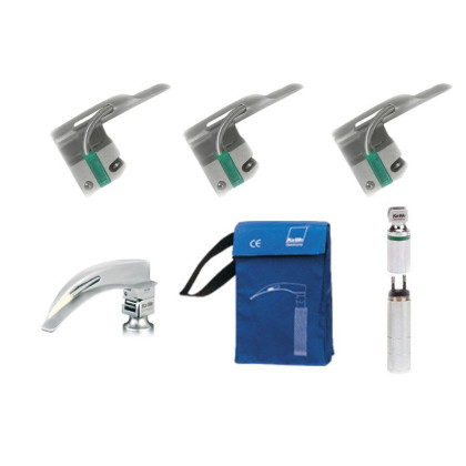 Фото товара Ларингоскоп с набором клинков для неонатологии и педиатрии (на аккумуляторах, лампа ксенон)