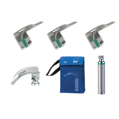 Фото товара Ларингоскоп с набором клинков для неонатологии и педиатрии (на батарейках, лампа LED)