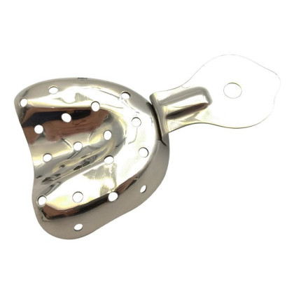 Ложка оттискная стоматологическая металлическая, для верхней челюсти №1, Surgicon Фото товара Ложка оттискная стоматологическая металлическая, для верхней челюсти №1, Surgicon