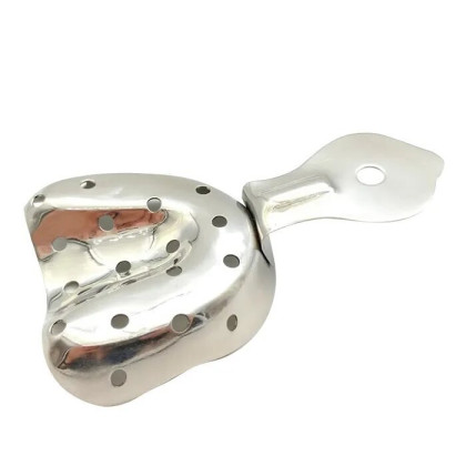 Ложка оттискная стоматологическая, металлическая, для верхней челюсти №2, Surgicon Фото товара Ложка оттискная стоматологическая, металлическая, для верхней челюсти №2, Surgicon