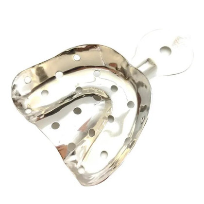 Ложка оттискная стоматологическая, металлическая, для верхней челюсти №2, Surgicon Фото товара Ложка оттискная стоматологическая, металлическая, для верхней челюсти №2, Surgicon