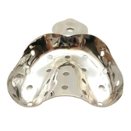 Ложка оттискная стоматологическая, металлическая, для верхней челюсти №2, Surgicon Фото товара Ложка оттискная стоматологическая, металлическая, для верхней челюсти №2, Surgicon