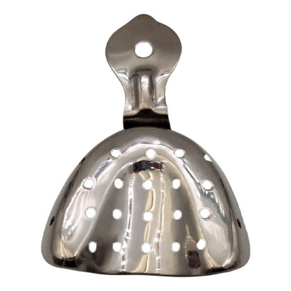 Ложка оттискная стоматологическая, металлическая, для верхней челюсти №3, Surgicon Фото товара Ложка оттискная стоматологическая, металлическая, для верхней челюсти №3, Surgicon