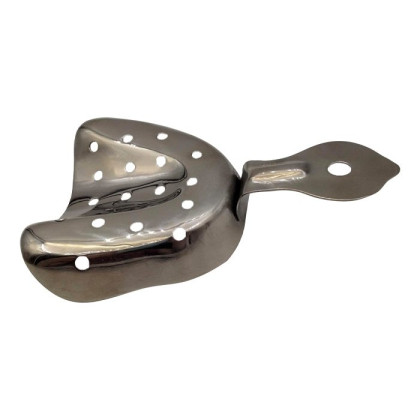 Ложка оттискная стоматологическая, металлическая, для верхней челюсти №3, Surgicon Фото товара Ложка оттискная стоматологическая, металлическая, для верхней челюсти №3, Surgicon