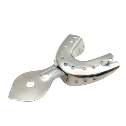 Ложка оттискная стоматологическая, металлическая, для нижней челюсти  №1, Surgicon Фото товара Ложка оттискная стоматологическая, металлическая, для нижней челюсти  №1, Surgicon