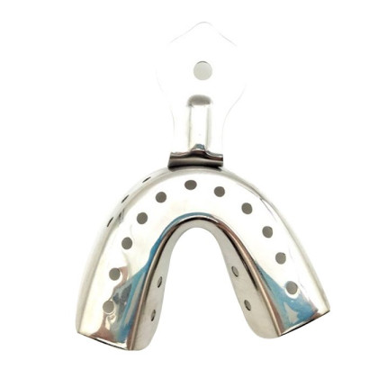 Ложка оттискная стоматологическая, металлическая, для нижней челюсти №2, Surgicon Фото товара Ложка оттискная стоматологическая, металлическая, для нижней челюсти №2, Surgicon