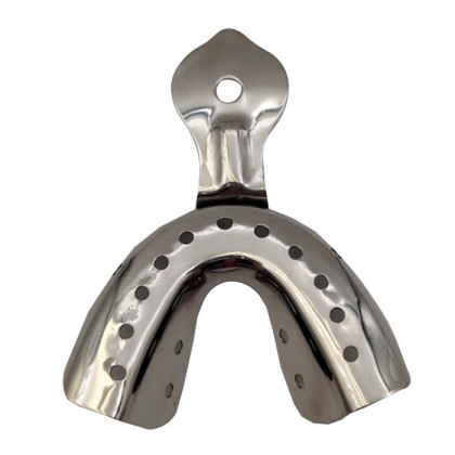 Ложка оттискная стоматологическая, металлическая, для нижней челюсти №3, Surgicon Фото товара Ложка оттискная стоматологическая, металлическая, для нижней челюсти №3, Surgicon