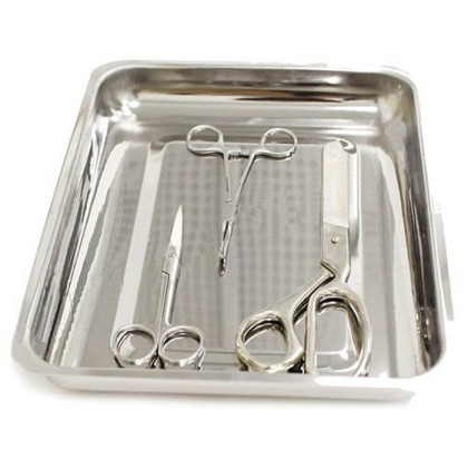 Фото товара Лоток прямоугольный ЛМПр (Сталь: AISI 430) - "МЕДИКОН" 300х220х30