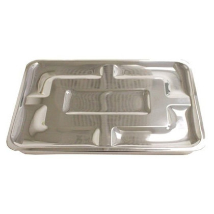 Фото товара Лоток прямоугольный с крышкой ЛМПрК (Сталь: AISI 430) - "МЕДИКОН", 300х220х30