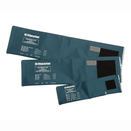 Фото товара Манжета детская дезинфицируемая на липучке синяя(младенческая, для обхвата руки 8-13 см (размер 23-7,5 см),  2 шланга) Riester