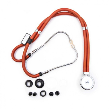 Медицинский стетоскоп Раппопорта 04-АМ602 RD, красный, AMRUS Фото товара Медицинский стетоскоп Раппопорта 04-АМ602 RD, красный, AMRUS