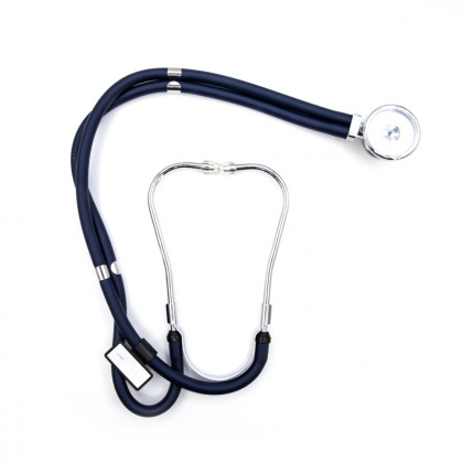 Медицинский стетоскоп Раппопорта 04-АМ602 ВU, синий, AMRUS Фото товара Медицинский стетоскоп Раппопорта 04-АМ602 ВU, синий, AMRUS