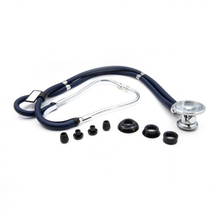 Медицинский стетоскоп Раппопорта 04-АМ602 ВU, синий, AMRUS Фото товара Медицинский стетоскоп Раппопорта 04-АМ602 ВU, синий, AMRUS