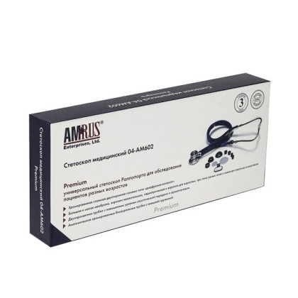 Медицинский стетоскоп Раппопорта 04-АМ602 РР, фиолетовый, AMRUS Фото товара Медицинский стетоскоп Раппопорта 04-АМ602 РР, фиолетовый, AMRUS