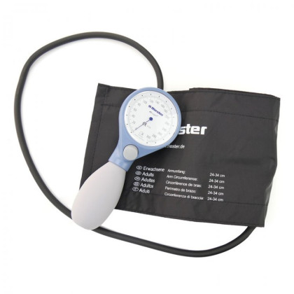 Фото товара Механический тонометр Ri-San голубой, манжета бандажная, Riester