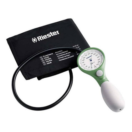 Фото товара Механический тонометр Ri-San зеленый (большая манжета на липучке), Riester