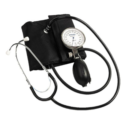 Механический тонометр со встроенным стетоскопом Sanaphon, стандартная манжета, Riester Фото товара Механический тонометр со встроенным стетоскопом Sanaphon, стандартная манжета, Riester