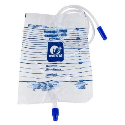 Мочеприемник INEKTA стандартный прикроватный стерильный 2л, 10 шт/уп Фото товара Мочеприемник INEKTA стандартный прикроватный стерильный 2л, 10 шт/уп