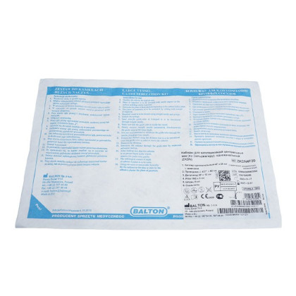 Набор 1-канальный по Cельдингеру, педиатрический, катетер - 4F, 20 см Balton Фото товара Набор 1-канальный по Cельдингеру, педиатрический, катетер - 4F, 20 см Balton