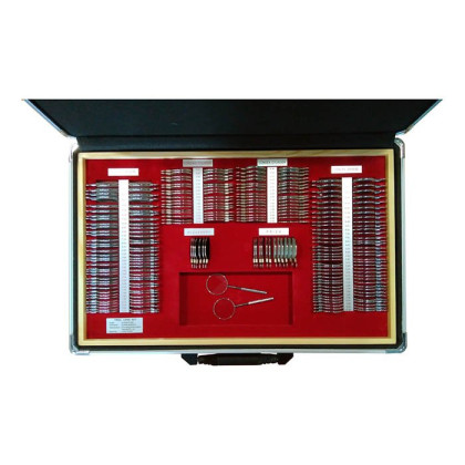 Фото товара Набор пробных очковых линз ALMAS MT-226 на 228 линз (серебро), без поверки