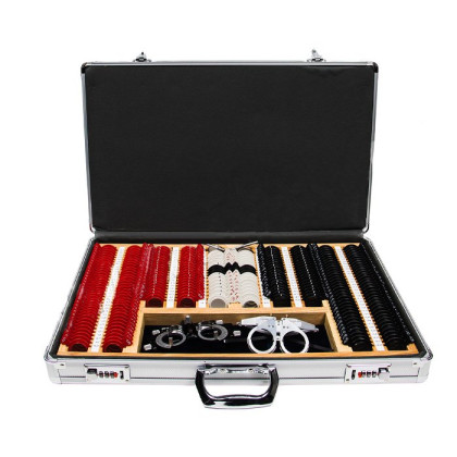 Набор пробных очковых линз и призм средний до 258 предметов, с одной оправой Фото товара Набор пробных очковых линз и призм средний до 258 предметов, с одной оправой