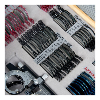 Фото товара Набор пробных очковых линз с оправой на 103 линзы (металл)