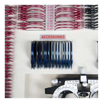 Фото товара Набор пробных очковых линз с оправой на 266 линз (металл)