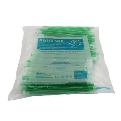 Наконечники для слюноотсосов одноразовые Blossom, зеленые, 100 шт/уп Фото товара Наконечники для слюноотсосов одноразовые Blossom, зеленые, 100 шт/уп