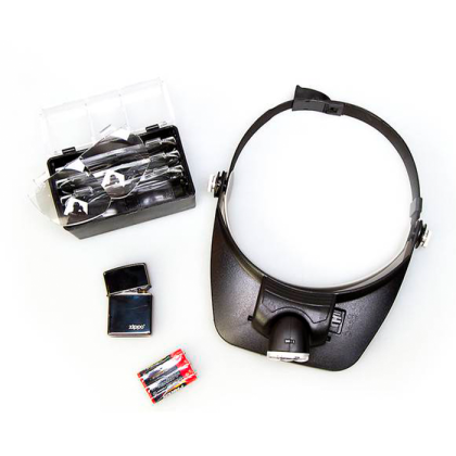 Фото товара Налобная лупа MG81001-3LED с подсветкой (Лупа 81001-3Led)