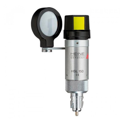 Насадка со щелевым обзором HSL150 c настольным блоком, Heine Фото товара Насадка со щелевым обзором HSL150 c настольным блоком, Heine