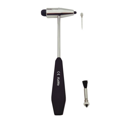 Фото товара Неврологический молоточек ВИТРОЕ (Witroe) тяжелый 198 г, с иглой и кисточкой, KaWe