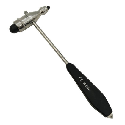 Неврологический молоточек ТРОМНЕР тяжелый 200г, с иглой и кисточкой, KaWe Фото товара Неврологический молоточек ТРОМНЕР тяжелый 200г, с иглой и кисточкой, KaWe