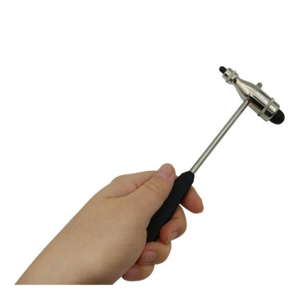 Неврологический молоточек ТРОМНЕР тяжелый 200г, с иглой и кисточкой, KaWe Фото товара Неврологический молоточек ТРОМНЕР тяжелый 200г, с иглой и кисточкой, KaWe